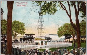 Dominion Park Montreal Aerial Swings Postcard H81
