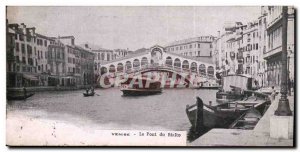 Italy Italia Venice Old Postcard The Rialto Bridge