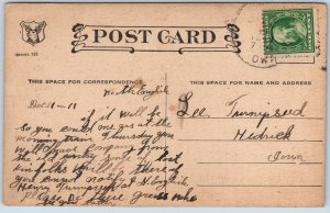 c1910s Odd Double Exposure Romance Postcard Man Woman Suit Hat Garden Dream A39