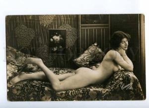 193426 NUDE Woman BELLE Divan Vintage Real PHOTO CORONA #150