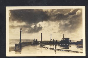 RPPC SEASIDE OREGON PACIFIC OCEAN TURN AROUND OLD CARS REAL PHOTO POSTCARD