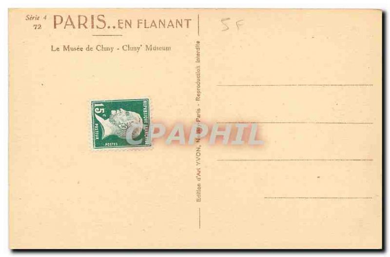 Old Postcard Paris Le Musee de Cluny