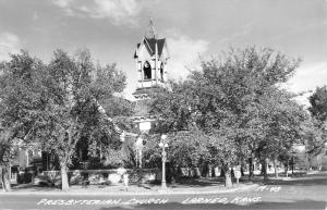 Larned Kansas Presbyterian Church Real Photo Antique Postcard K101058