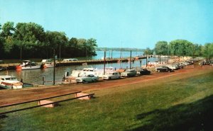 Vintage Postcard Boat Harbor Ohio River Road Boating Harbor Louisville Kentucky