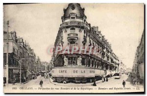 Old Postcard Orleans Perspective Banniers streets and the Republic