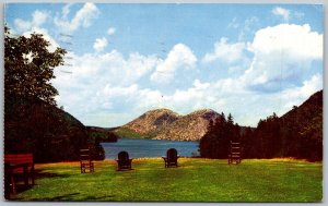 Mt. Desert Island Maine 1963 Postcard Jordan Pond and The Bubbles