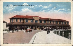 Florence South Carolina SC ACL RR Train Station Depot c1920 Postcard