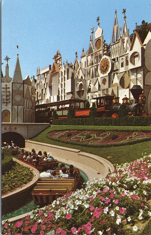 Disneyland, Santa Fe & Disneyland railroad passes It's a Small World-Fantasyland