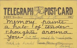 Humour Telegraph Postcard 1907