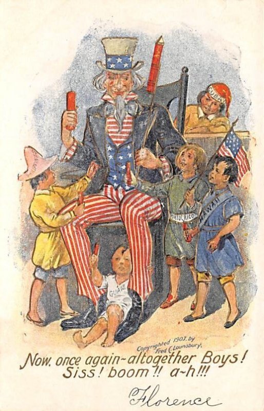 Altogether Boys Florence Uncle Sam Writing on back writing on front, paper we...