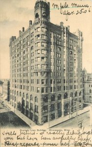 Postcard Minnesota Minneapolis Guarapty Loan Buildings News co undivided 23-8743