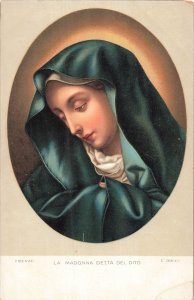 Vintage Madonna Detta Del Dito Postcard Carlo Dolci Florence Religious Art