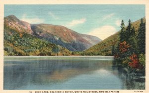 Vintage Postcard Echo Lake Franconia Notch White Mountains New Hampshire NH AAPC