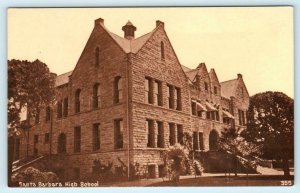 SANTA BARBARA, California CA ~ HIGH SCHOOL  c1910s Mitchell Postcard