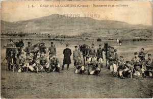 CPA Militaire Camp de La COURTINE - Manoeuvres de mitrailleuses (90011)