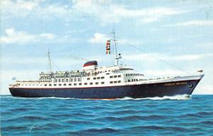 MS Stellar Solaris Steamship 1960-70s Postcard Sun Lines Cruise Ship Liner