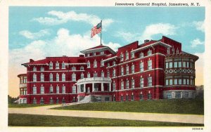 JAMESTOWN, New York NY   JAMESTOWN GENERAL HOSPITAL   ca1940's Linen Postcard