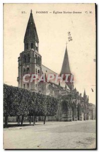 Old Postcard Poissy Eglse Notre Dame