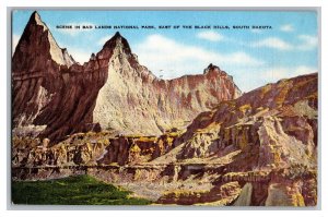 Postcard SD Scene Bad Lands National Park Black Hills South Dakota