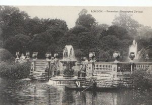 London Postcard - Fountains - Kensington Gardens - Ref 3114A