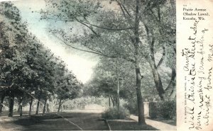 Vintage Postcard 1907 View of Prairie Avenue Shadow Lawn Kenosha Wisconsin WI