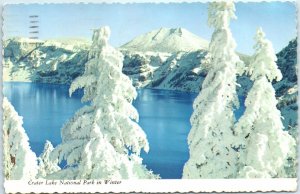 Postcard - Crater Lake National Park in Winter - Oregon