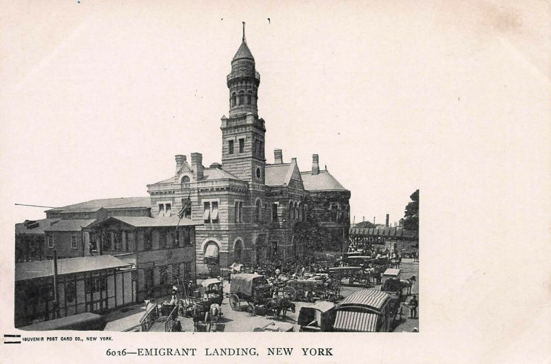 Emigrant Landing, New York City, Early Postcard, Unused 