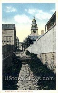 Stone Alley & Town Clock - Nantucket, Massachusetts MA  