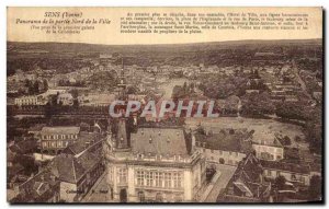 Old Postcard Sens View Panorama of the northern part of the city