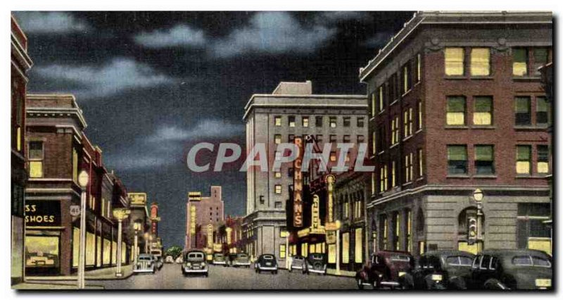 Postcard Old Main Street Oshkosh Wis