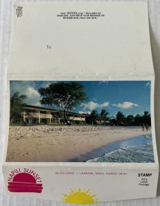 Lahina Maui Napili Sunset Resort Postcard Cover Envelope HoteLetter