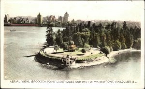 Vancouver BC Brockton Point Lighthouse Tinted Real Photo Vintage Postcard