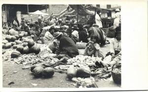 ecuador (?), Native Indians at the Market (1940s) RPPC (1)