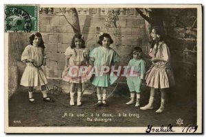 Old Postcard Fantasy Children Skipping Rope