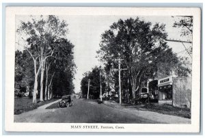 Bantam Connecticut Postcard Main Street Classic Cars Trees c1910 Vintage Antique