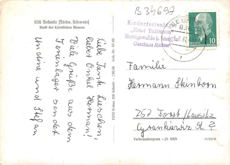 B34697 Sebnitz   germany