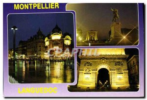 Postcard Modern Montpellier capital of Languedoc Peyrou Square comedy Arc de ...