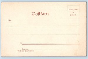 Regensburg Germany Postcard Panorama From Trinity Mountain Greetings c1905