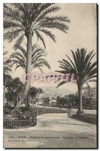 Postcard Old Nice new Palm Gardens and Cassino