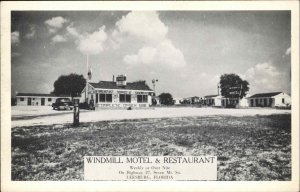 Leesburg Florida FL Motel Restaurant 1930s-50s Postcard
