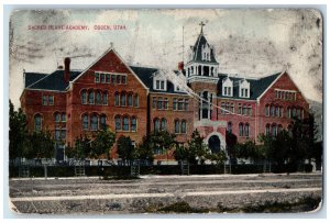 1909 View of Sacred Heart Academy Ogden Utah UT Antique Posted Postcard