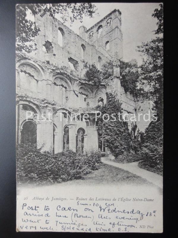 c1905 - Abbaye de Jumieges, Ruines des Lateraux de l'Eglise Notre-Dame