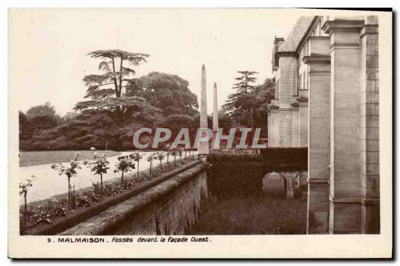 Old Postcard Malmaison tanks to the west façade