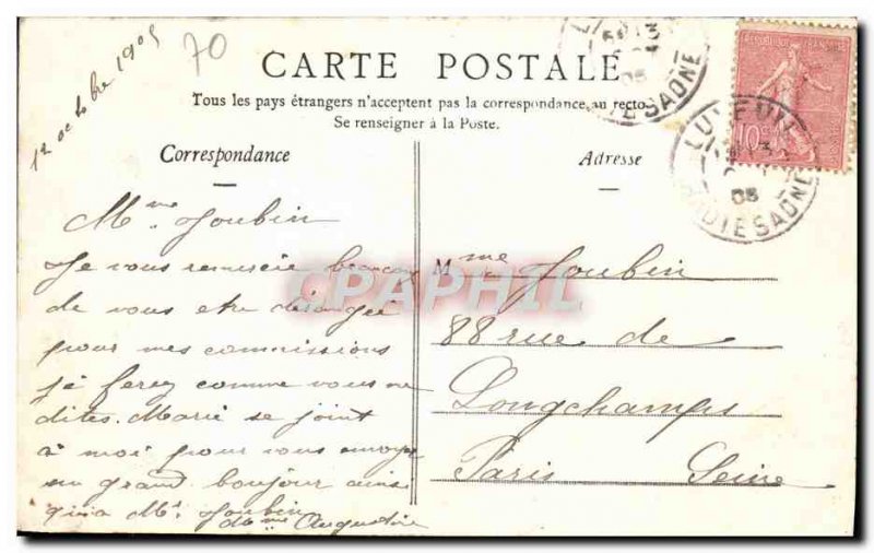 Old Postcard old Luxeuil Porte Du Chene