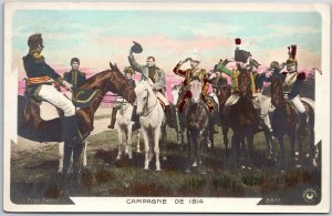 Campagne De 1814 Portrait Men Riding The Horse Postcard