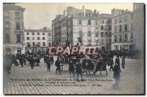 Postcard Old Funerals of victims of the disaster of the airship The Republic ...