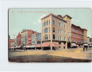 Postcard Cor.  Court & Washington Street, Binghamton, New York