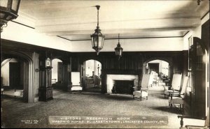 Elizabethtown Penn PA Masonic Homes Masons Reception Room Vintage RPPC PC