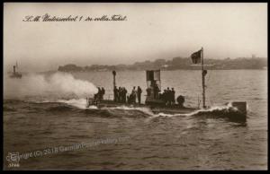 Germany WWI Submarine U-Boot U1  RPPC 65916