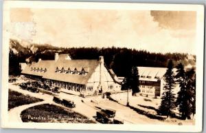 Paradise Inn Rainier National Park WA RPPC Real Photo c1941 Vintage Postcard M28